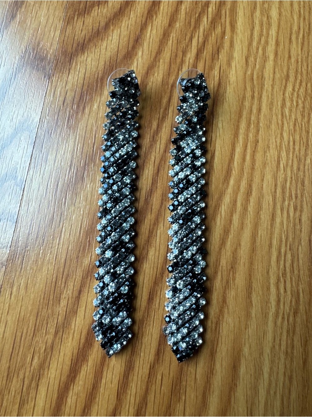 T.J.Maxx Monochromatic Long Dangle Crystal Earrings